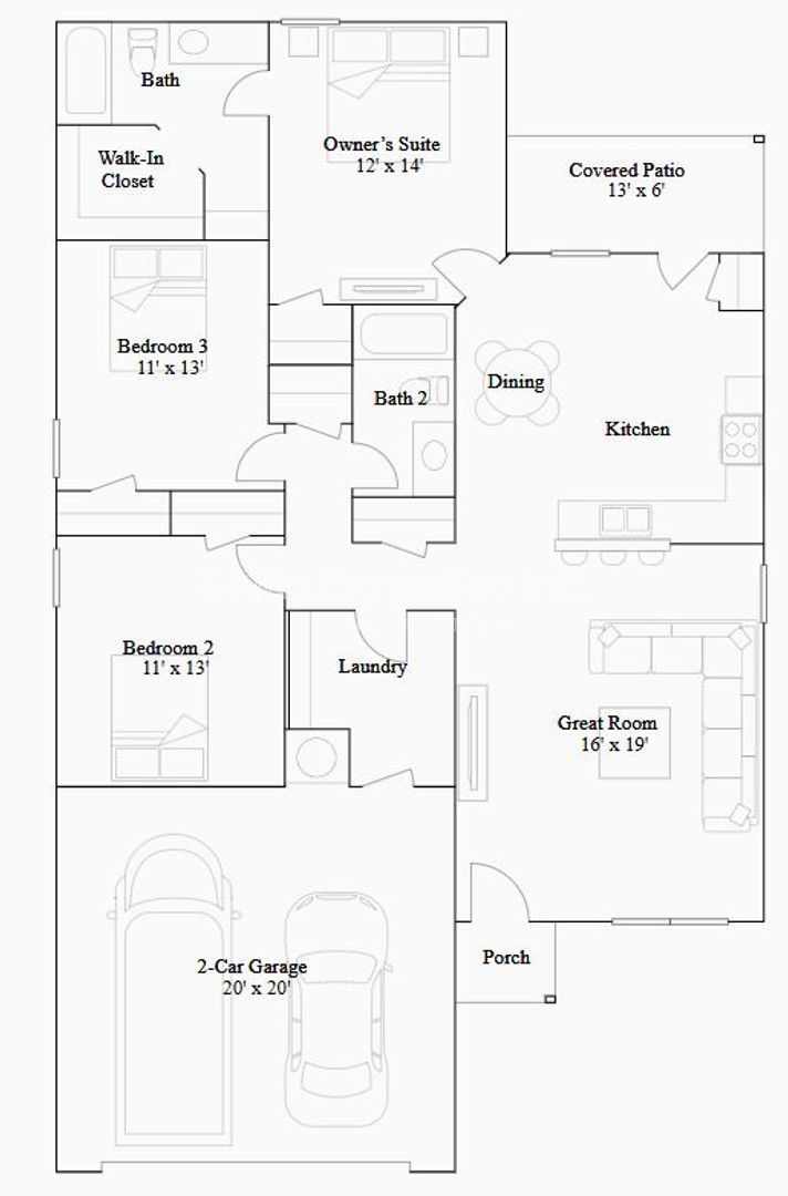 Stunning 3-Bedroom Ranch Home in Kendall Trails – New Construction property image